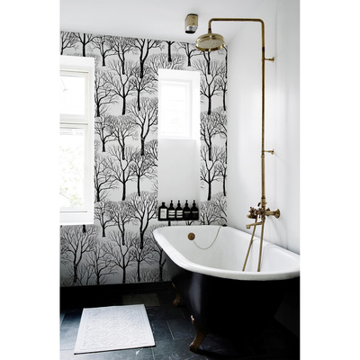 Tapisserie panoramique Paysage d'hiver dans le parc