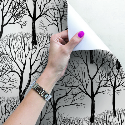 Tapisserie panoramique Paysage d'hiver dans le parc