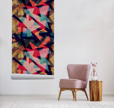 Tapisserie panoramique Mosaïque de style rocheux