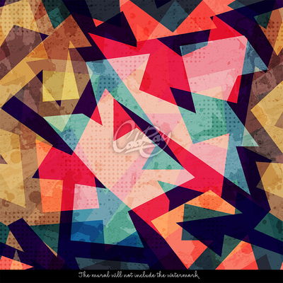 Tapisserie panoramique Mosaïque de style rocheux