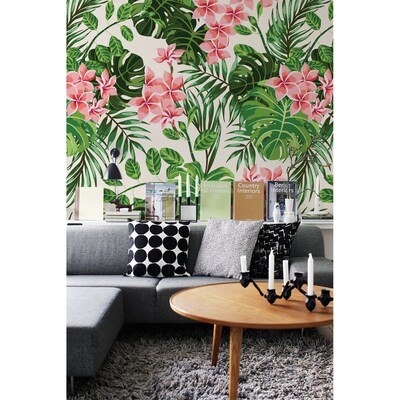 Tapisserie murale Fleurs d'hibiscus subtiles
