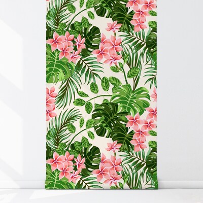 Tapisserie murale Fleurs d'hibiscus subtiles