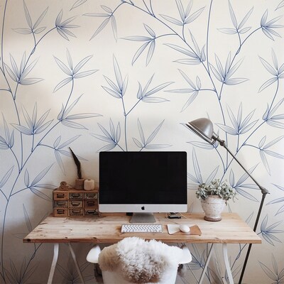 Tapisserie murale Feuilles délicates