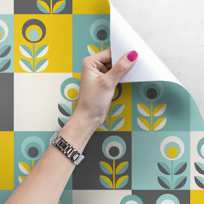 Tapisserie murale Fleurs de créateurs en carrés