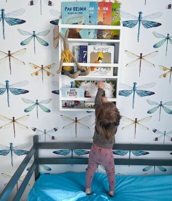 Tapisserie murale Libellules arc-en-ciel magiques