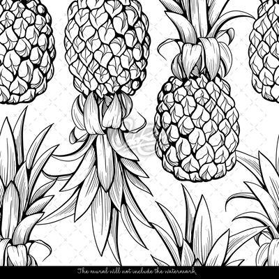 Papier peint adhésif Le paradis de l'ananas