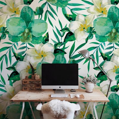 Tapisserie murale Parfum céleste des fleurs de monoï