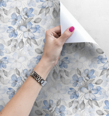 Tapisserie panoramique La subtilité du bleu