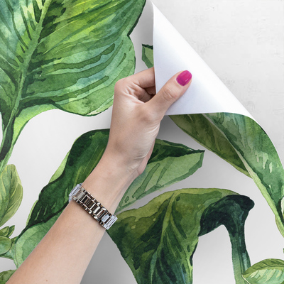 Papier peint Dans le fourré de feuilles tropicales