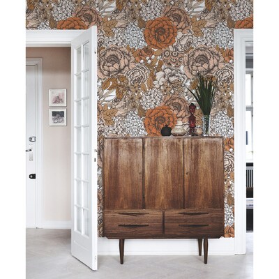 Tapisserie murale Roses baroques