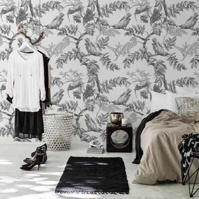 Papier peint adhésif Le charme enchanté des gris