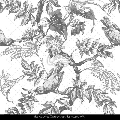 Papier peint adhésif Le charme enchanté des gris