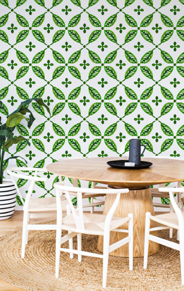 Papier peint Majolique malachite