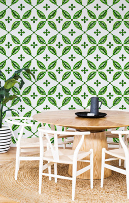 Papier peint Majolique malachite