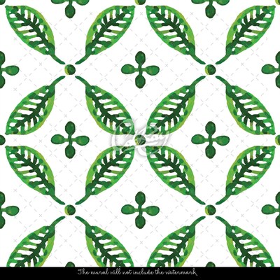 Papier peint Majolique malachite