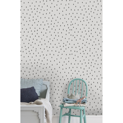 Papier peint panoramique Triangles minimalistes noirs