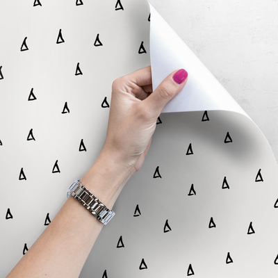 Papier peint panoramique Triangles minimalistes noirs