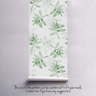 Papier peint adhésif Feuillage pastel