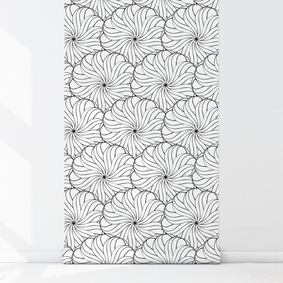 Papier peint adhésif Croquis des grandes fleurs