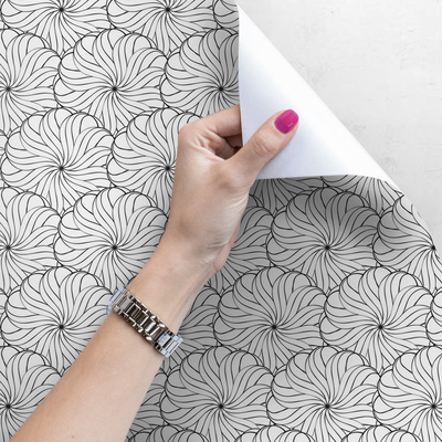 Papier peint adhésif Croquis des grandes fleurs