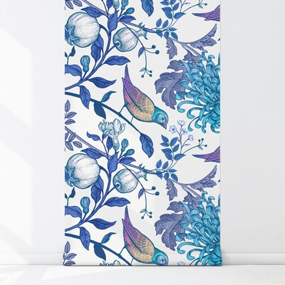 Papier peint adhésif Chant printanier des oiseaux colorés