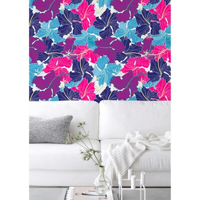Papier peint adhésif Hibiscus abstrait