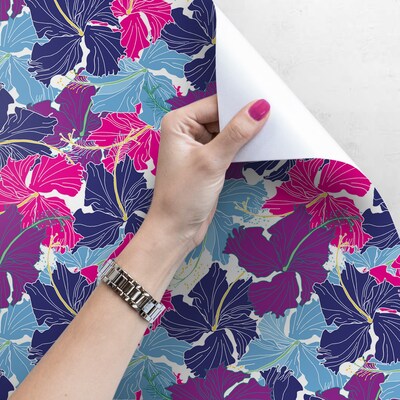 Papier peint adhésif Hibiscus abstrait