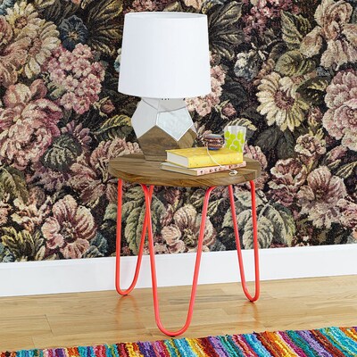 Tapisserie murale Fleurs brodées sur le mur