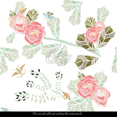 Tapisserie murale Le monde curieux des papillons