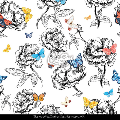 Papier peint Le pays des papillons colorés