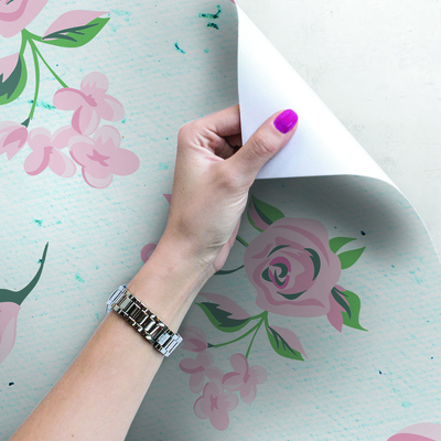 Tapisserie murale Fleurs habillées de pastels