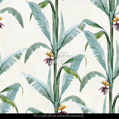 Tapisserie murale Arbustes tropicaux