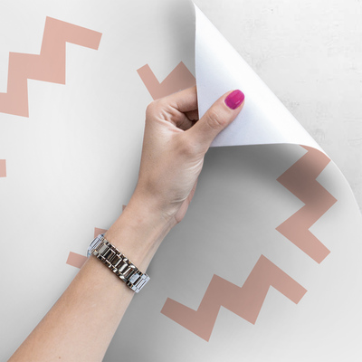 Papier peint adhésif Saumon en zigzag