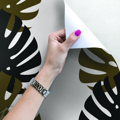 Papier peint Monstera en marron