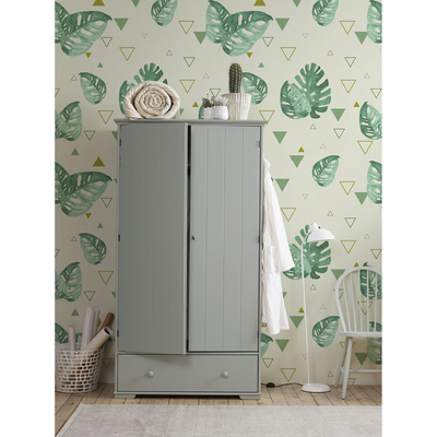 Tapisserie murale Monstera en triangles