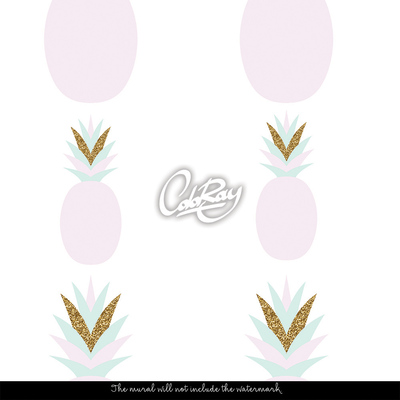 Papier peint Tendances Pink Pineapple