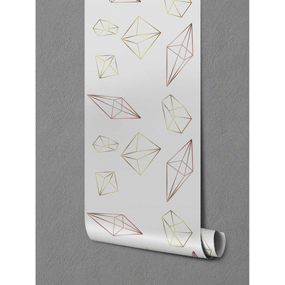 Papier peint panoramique Polygones d'or