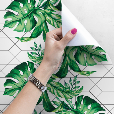 Papier peint adhésif Grande feuille de Monstera