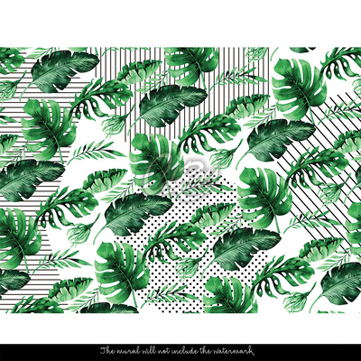 Papier peint Monstera avant-gardiste