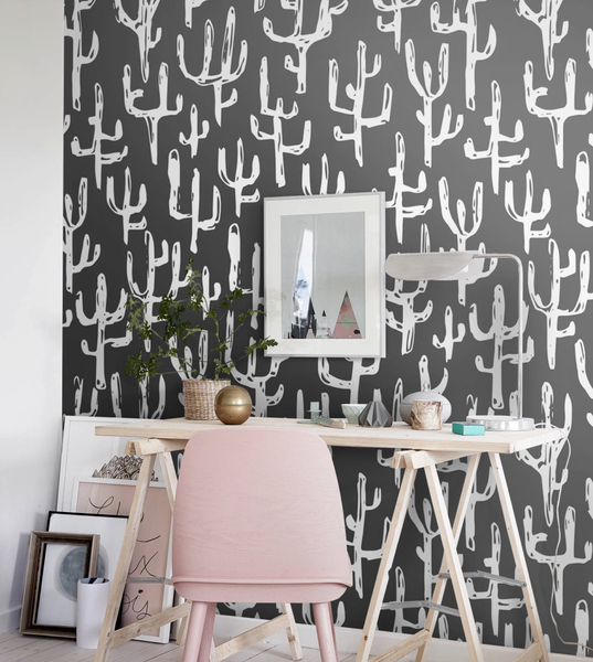 Papier peint Gravure sur bois du désert