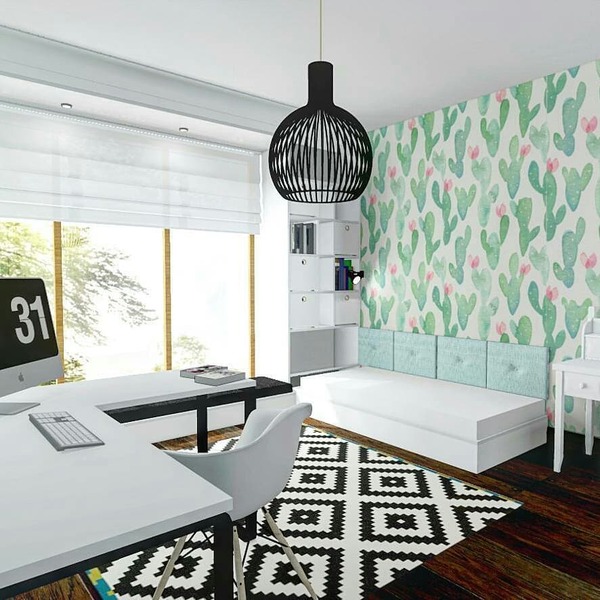 Papier peint panoramique Cactus sans épines