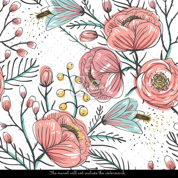 Papier peint Anémone d'automne