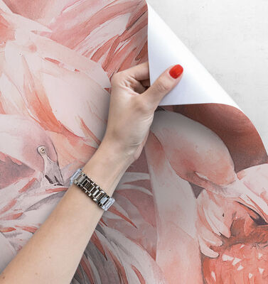 Papier peint adhésif Flamants roses