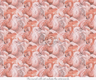 Papier peint adhésif Flamants roses