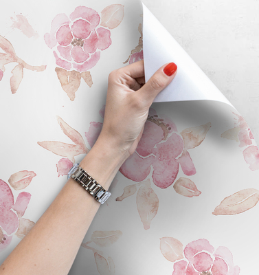 Papier peint adhésif Fleurs roses