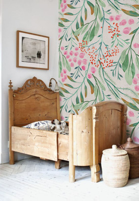 Tapisserie murale Fleurs girly
