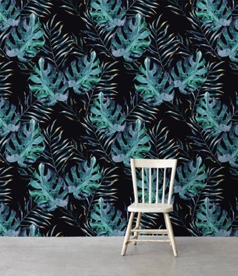 Papier peint Monstera foncé