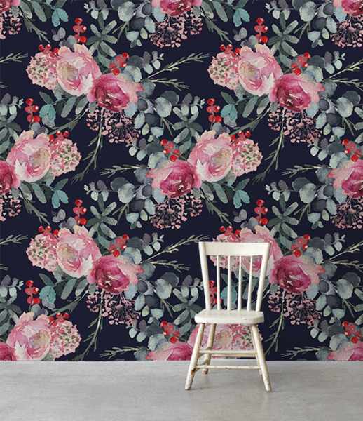 Tapisserie panoramique Composition florale