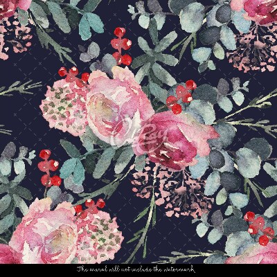 Tapisserie panoramique Composition florale