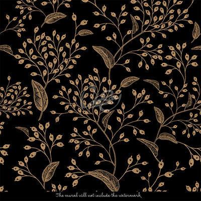 Papier peint Ornements en or dans un style élégant